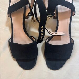 J. Crew Black Heeled Sandals